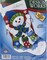 DIY Design Works Snowman with Stockings Holiday Christmas Felt Stocking Kit 6806